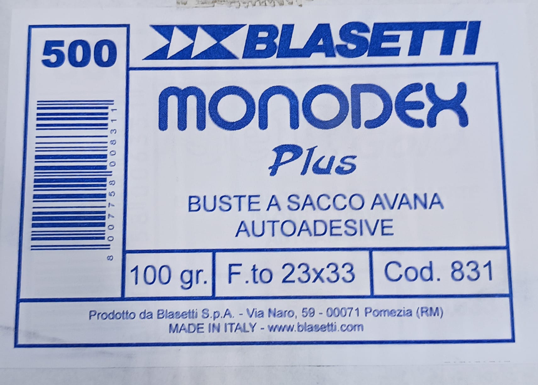 BUSTE MONODEX 831